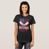 T-shirt Distressed American Flag Butcher Cleaver (Devant entier)