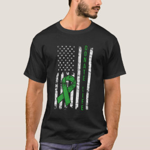 T-shirt Distressed Donation Life Usa Drapeau Orgue Donateu