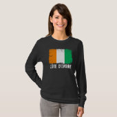 T-shirt Distressed drapeau de la Côte d'Ivoire (Devant entier)