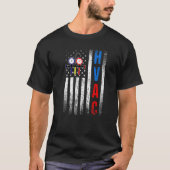 T-shirt Distressed Fiers USA HVAC Tech Drapeau américain H (Devant)