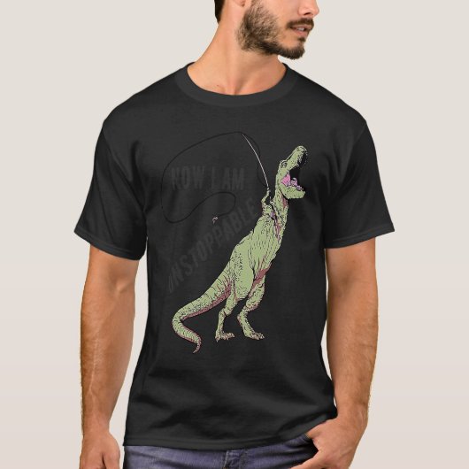 T-shirt Distressed Fishing Trex  Quote fisherman (Devant)