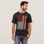 T-shirt Distressed Funny American Flag Heart Valentine's D (Devant entier)