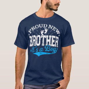 T-shirt Distressed Gender Reveal Fier Nouveau Frère C'est