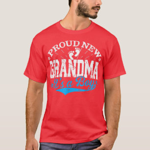 T-shirt Distressed Gender Reveal Fier Nouveau grand-mère C