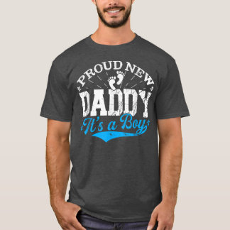 T-shirt Distressed Gender Reveal Fier Nouveau papa C'est u