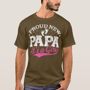 T-shirt Distressed Gender Reveal Fier Nouveau Papa C'est u