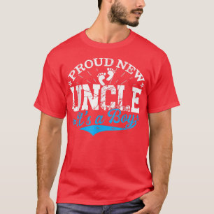 T-shirt Distressed Gender Reveal Fier Nouvel Oncle C'est u