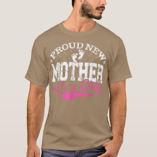 T-shirt Distressed Gender Reveal Fier Nouvelle Mère C'est 