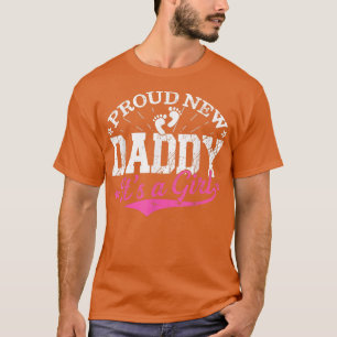 T-shirt Distressed Gender Reveal Proud New Daddy It's A Gi
