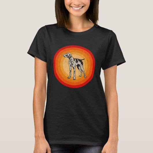 T-shirt Distressed German Shorthaired Pointer Dog  Retro S (Devant)