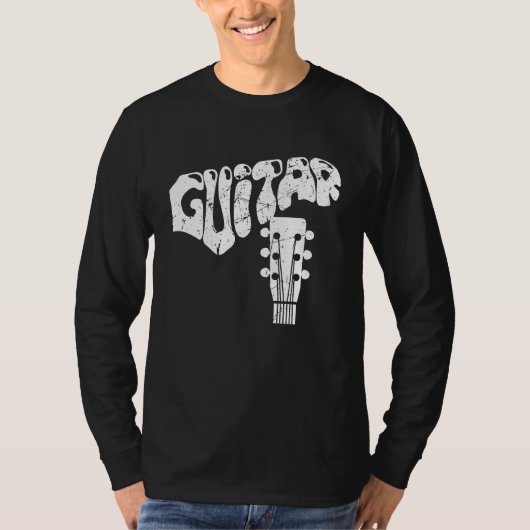 T-shirt Distressed Guitar Guitarist Musicians Music (Devant)