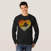 T-shirt Distressed Heart Retro Style Men Women Pangolins (Devant entier)