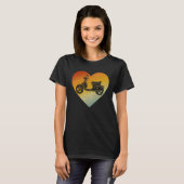 T-shirt Distressed Heart Retro Style Men Women Scooters (Devant entier)