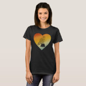 T-shirt Distressed Heart Retro Style Men Women Snowy Owl (Devant entier)
