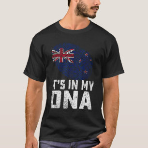 T-shirt Distressed It's In My Dna New Zealand Drapeau Men