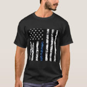 T-Shirt Distressed Ligne Bleue (Devant)