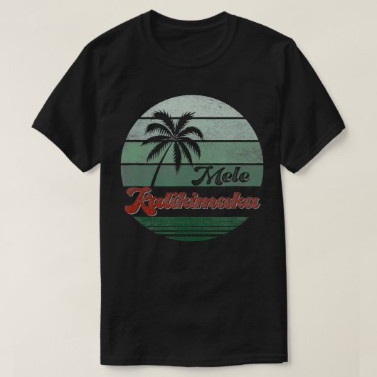 T-shirt Distressed Mele Kalikimaka Sunset Hawaiian Christm (Design devant)