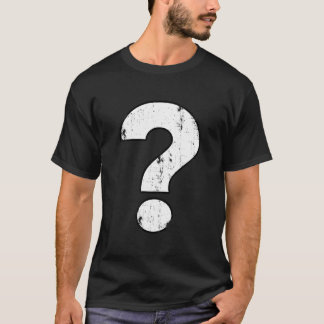 T-shirt Distressed Question Mark