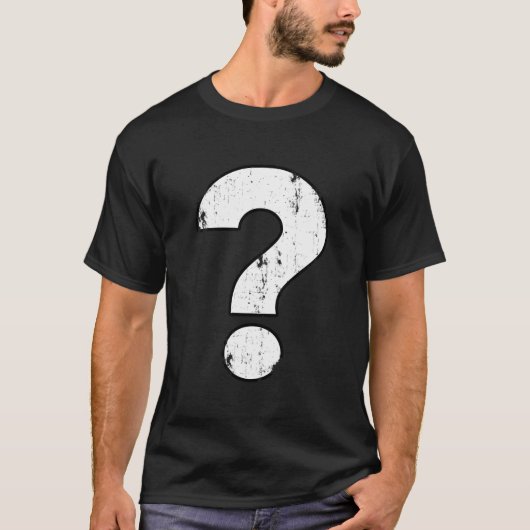 T-shirt Distressed Question Mark (Devant)