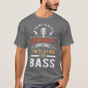 T-shirt Distressed Quota Bass Guitar Player Funny Retro Mu