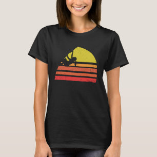 T-shirt Distressed retro Bouldering Rock Climbing Girl