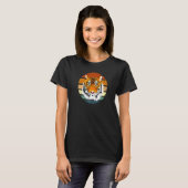 T-shirt Distressed Retro Sunset Tiger for Men Women & Kids (Devant entier)