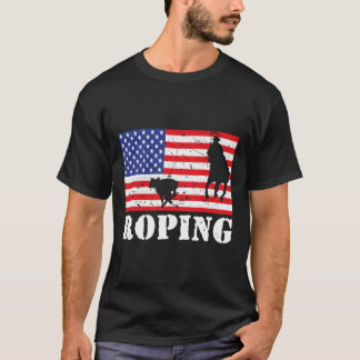 T-shirt Distressed Roping américain Distressed Rodéo Vinta
