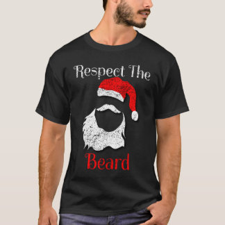 T-shirt Distressed Santa Claus Respect The Beard