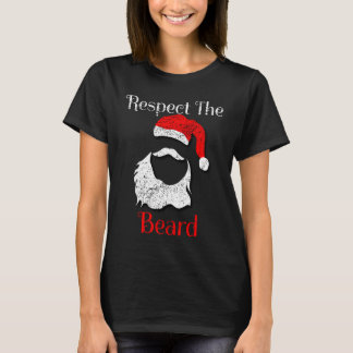 T-shirt Distressed Santa Claus Respect The Beard
