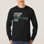 T-shirt Distressed Security Guard Husband Daddy Security (Devant)