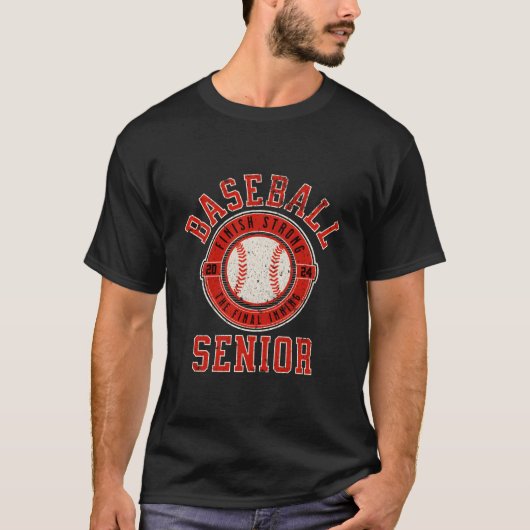 T-shirt Distressed Senior Baseball Mom Baseball Senior 202 (Devant)