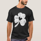 T-shirt Distressed Shamrock Retro Irish Funny Green St Pat (Devant)
