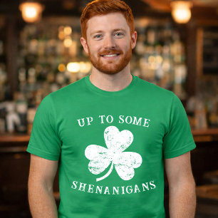T-shirt Distressed Shamrock Shenanigans St Patrick's Day
