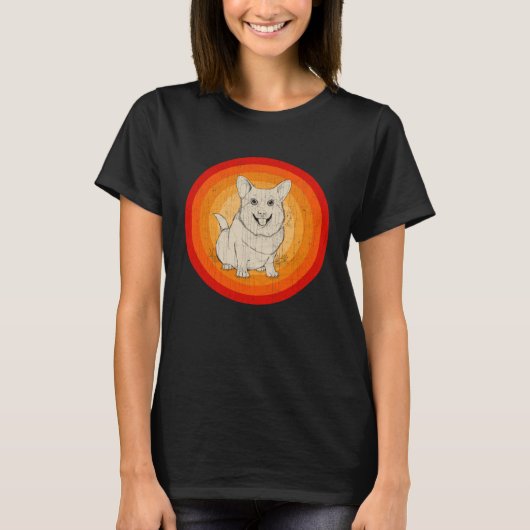 T-shirt Distressed Shiba Inu Dog  Retro Style (Devant)