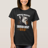 T-shirt Distressed  Siberian Husky Dad (Devant)