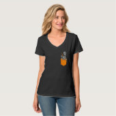 T-shirt Distressed Skeleton Messy Bun Coffee Skull drinkin (Devant entier)