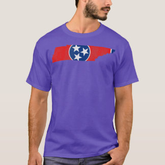 T-shirt Distressed State Tennessee Carte du drapeau