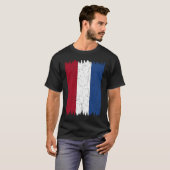 T-shirt Distressed Style Dutch Vertical Flag of Netherland (Devant entier)