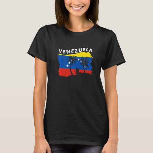 T-shirt Distressed Style Venezuela Frog Present Venezuela (Devant)