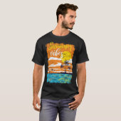 T-shirt Distressed Summer Vibes Retro Sunset Beach Palm Tr (Devant entier)
