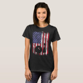 T-shirt Distressed Us Drapeau Bowling Patriotic Bowler Hom (Devant entier)