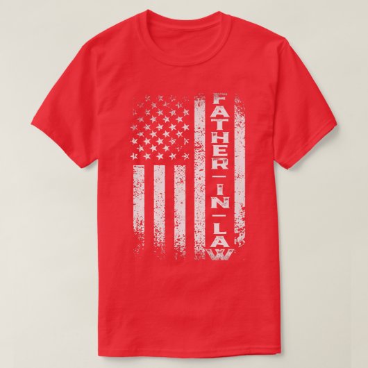 T-shirt Distressed USA PèreInLaw 4 juillet père (Design devant)