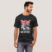 T-shirt District des pics + Drapeau britannique (Devant entier)