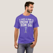 T-shirt Dit De Dah Ham Radio Morse Code CW Opérateur (Devant entier)