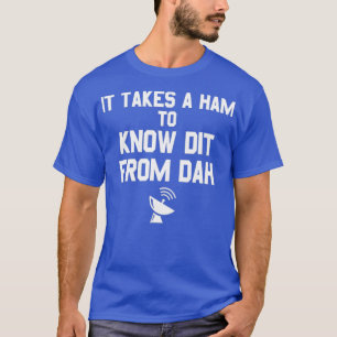 T-shirt Dit de Dah I Ham Radio Morse Code Geek CW