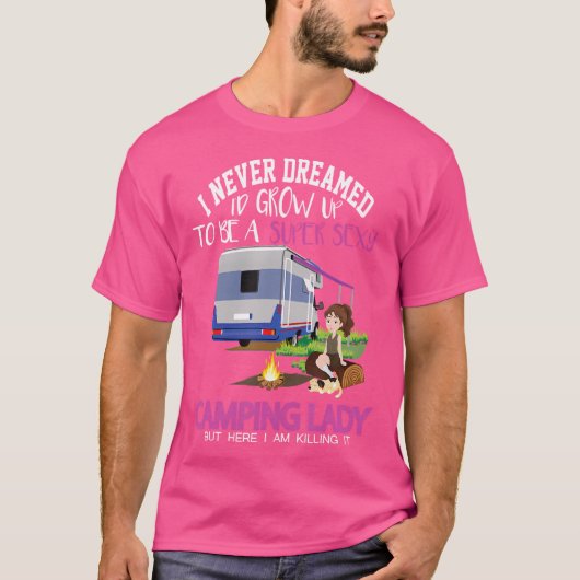 T-shirt Dit Drôle En Plein Air Camping Lady Adventure Holi (Devant)