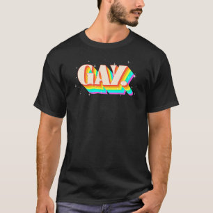 T-shirt Dit Gay Dit Gay Stay Gay Stay Pride Lgbtq Drapeau