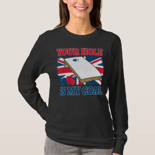 T-shirt Dit Royaume-Uni Cornhole Et Bean Bag