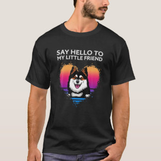 T-shirt Dites Bonjour À Mon Petit Ami Lapphund Finlandais