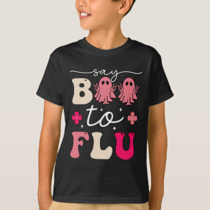 T-shirt Dites Boo Au Vaccin Contre La Grippe Drôle Hallowe